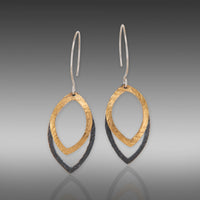 Double Leaf Keum-boo Earrings