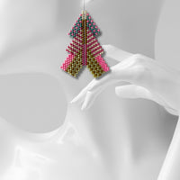 Winter Rose Chevron Earrings