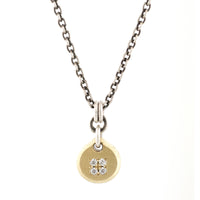 Forged Gold & Diamond Drop Pendant