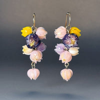 Purple & Pink Blooms Earrings