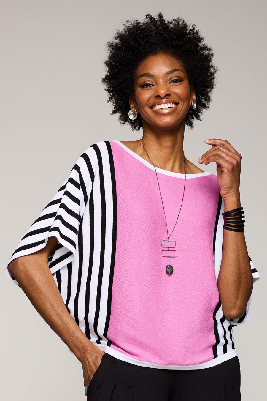 Bold Stripe Bateau Sweater