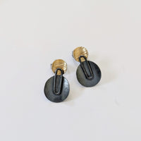 Silver & Gold Dual Circle Earrings