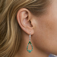 Turquoise & Jade Drop Earrings