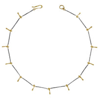 Calima Bronze & Oxidized Silver Chain Necklace