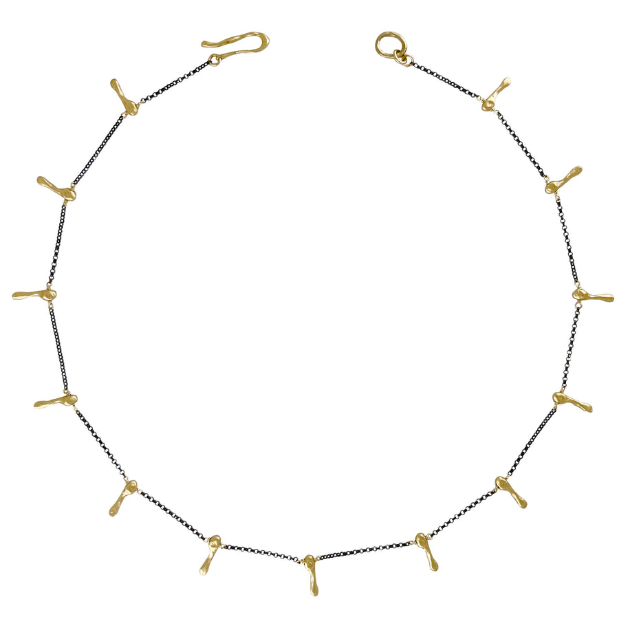 Calima Bronze & Oxidized Silver Chain Necklace