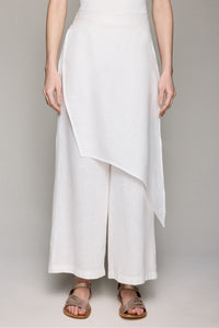 Pure Linen Skirted Pant