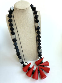 Red & Black Necklace Set