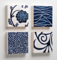 Blossom, Stream, Branch, Pebbles Wooden Tiles