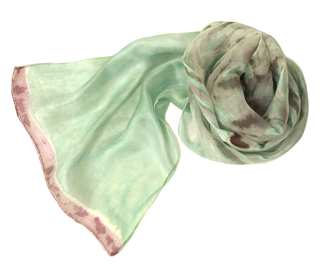 Sandy Sage - Silk hand painted scarf