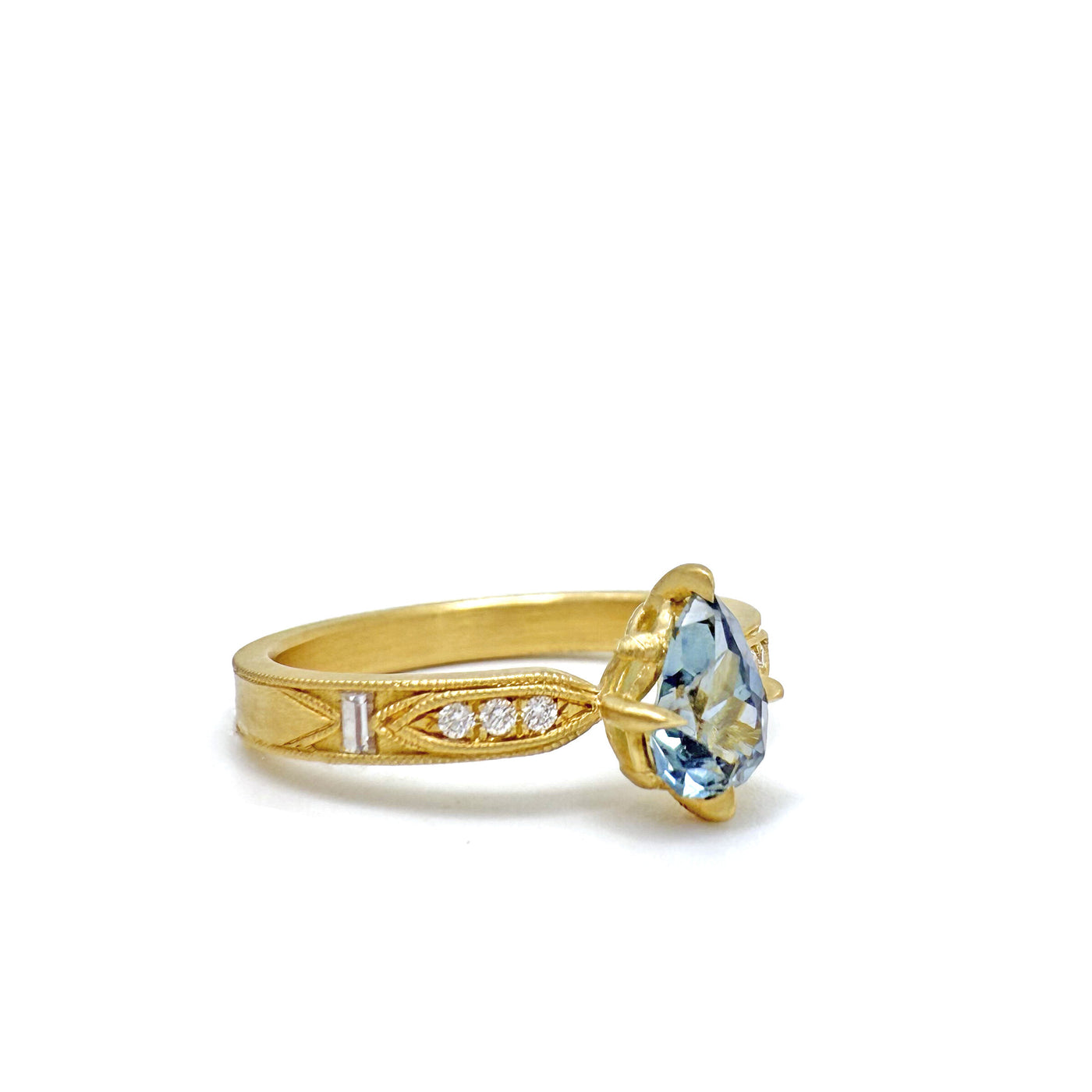 Berkshire Pear-Shaped Sapphire & Diamond Ring
