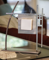 silver clock movement cover