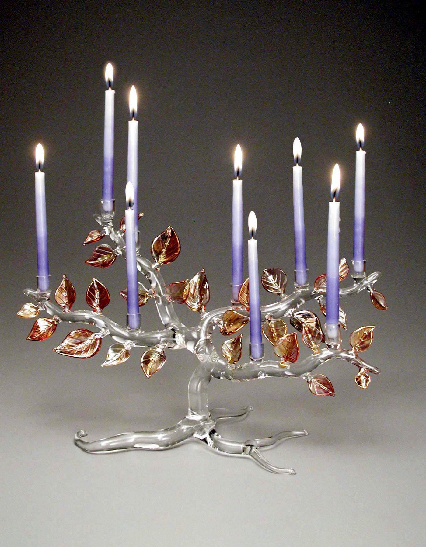 Tree of Life Menorah, Autumn Leaves