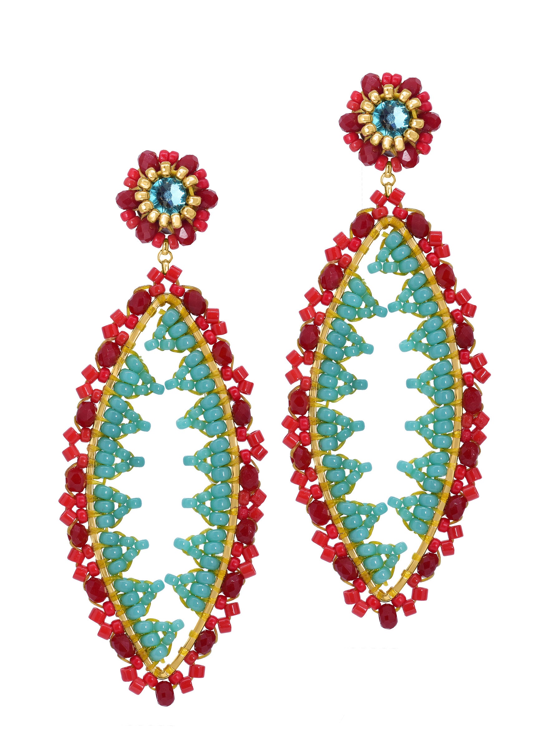 Turquoise Abstract Earrings