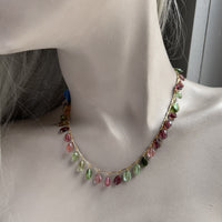 Smooth Tourmaline Gem Necklace