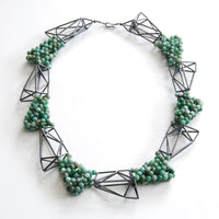 Green Stone Sawtooth Necklace