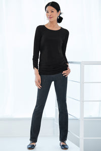 shown with the bombshell runaround jeans by parker smith and simone flat by CYDWOQ