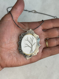 Tree Silhouette Necklace & Brooch