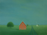 Along a Misty Country Road
