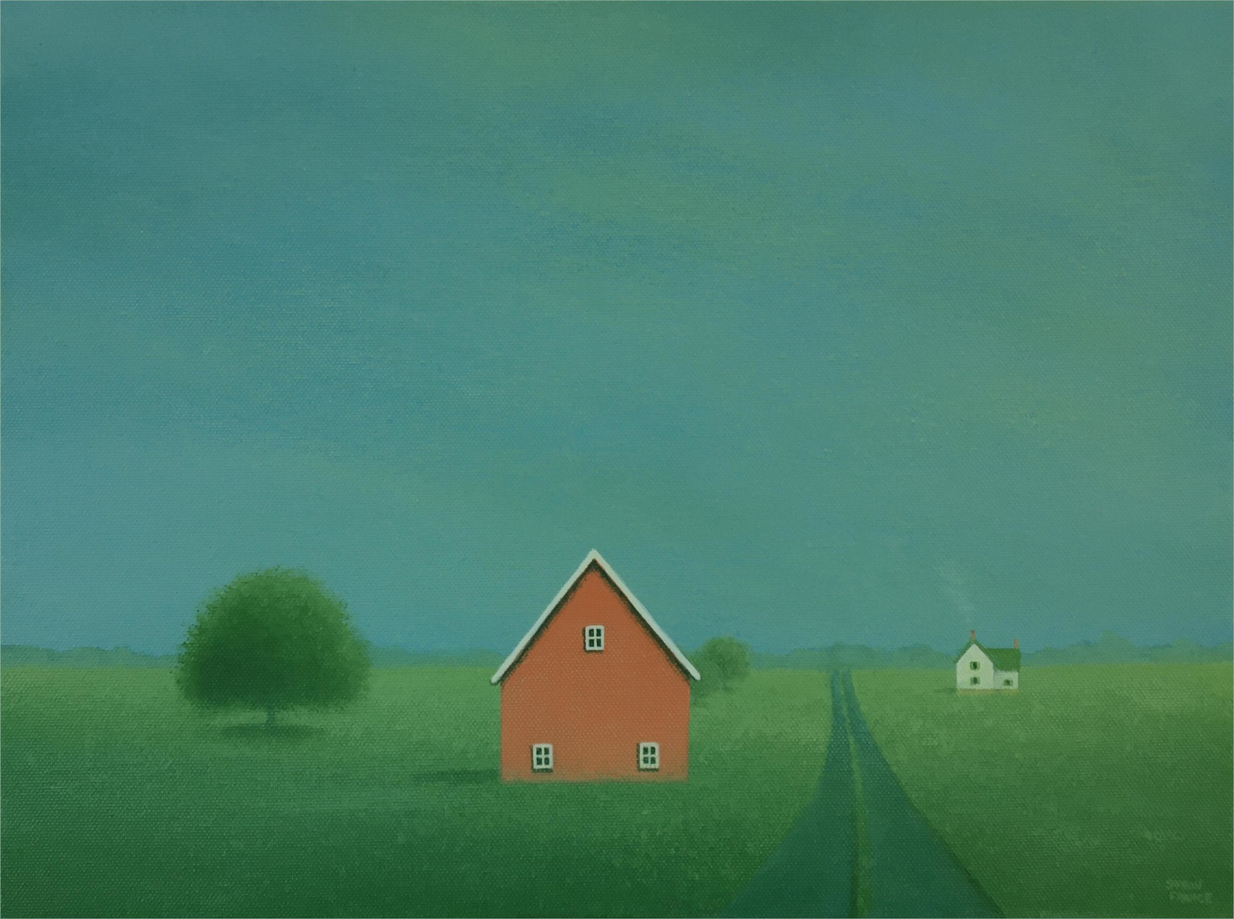 Along a Misty Country Road