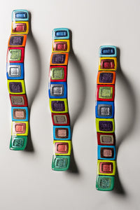 Dichroic Glass Story Pole Wall Wave
