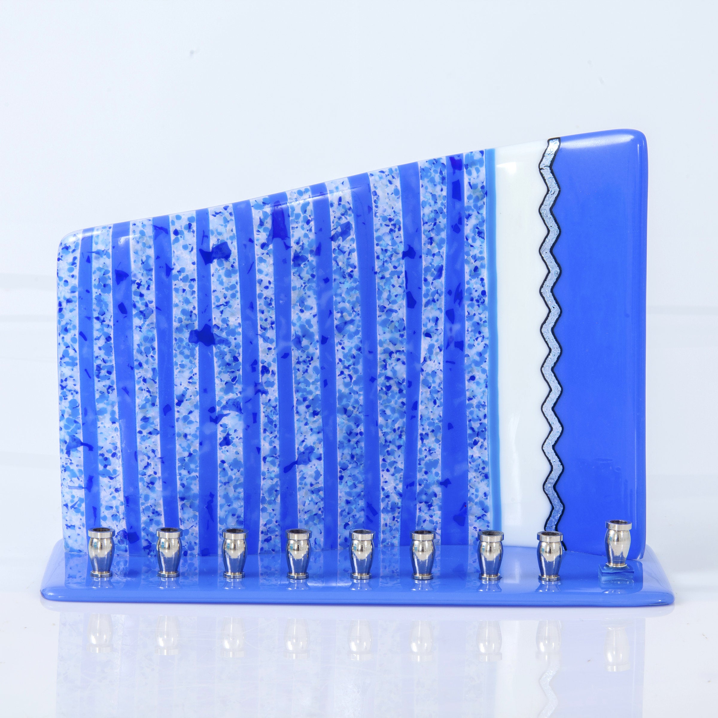 Blue and Silver Menorah