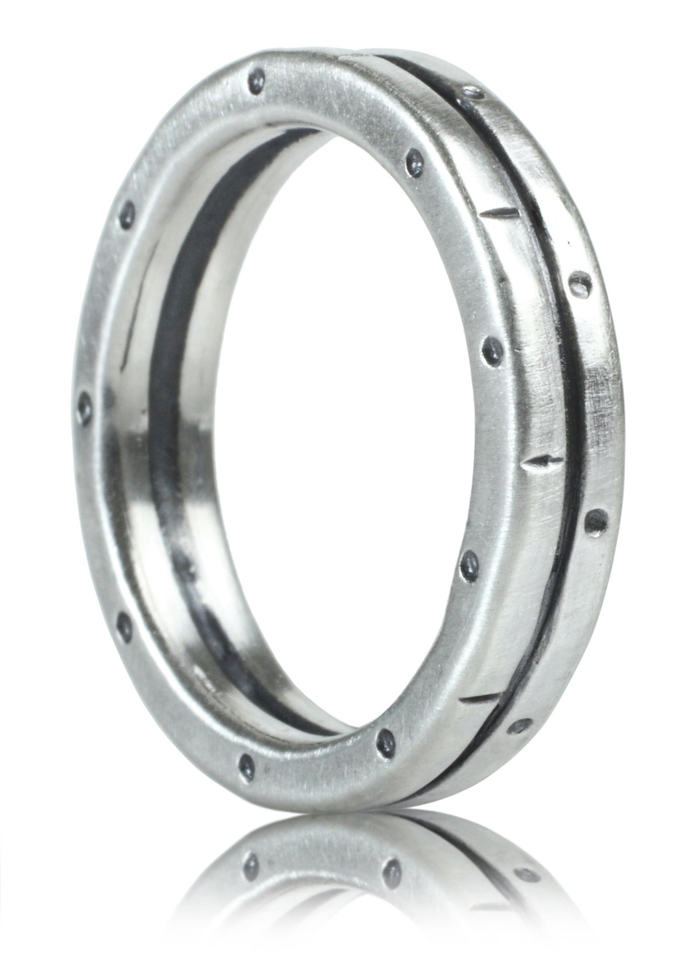 Sterling Double Stack Stamped Ring | Photo by Chris Patunas