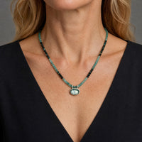 Grandidierite & Fluorite Necklace