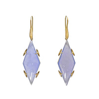Chalcedony Kite Drop Earrings