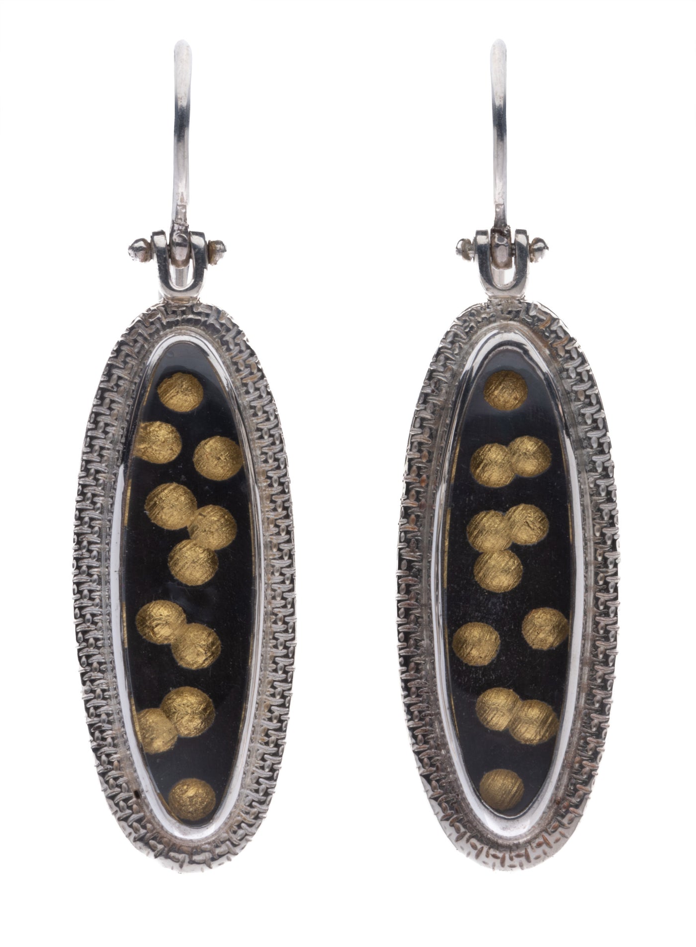 Framed Gold Bubble Earrings