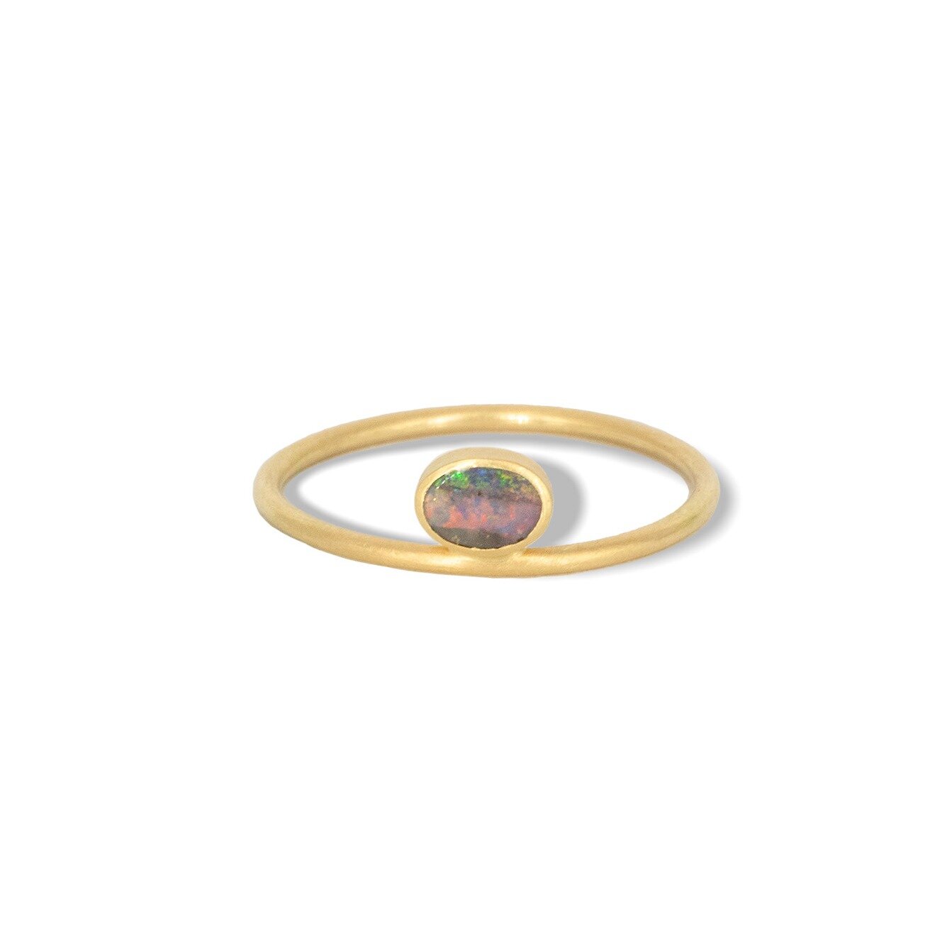Boulder Opal Sidecar Ring