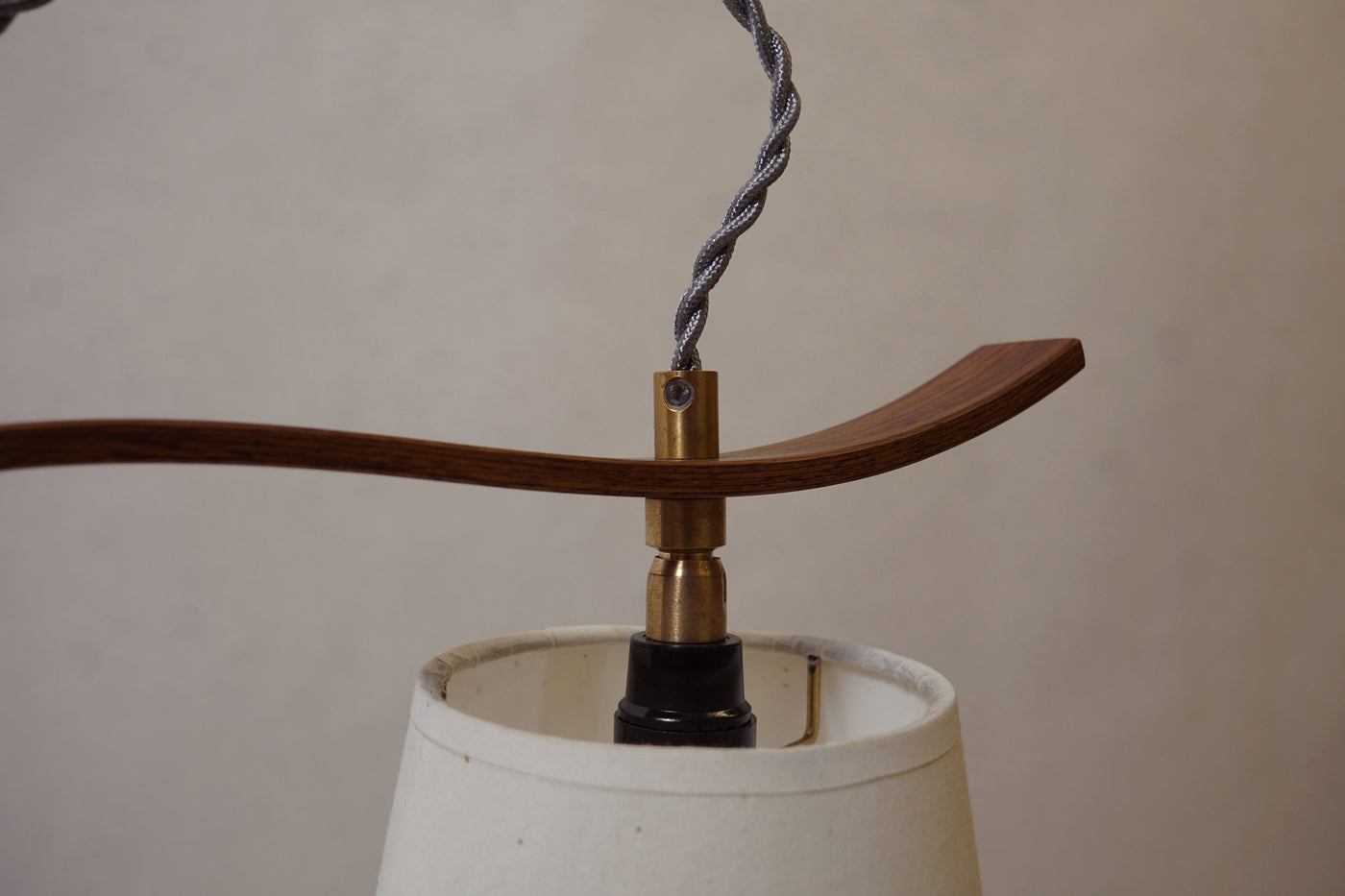 Bent Table Lamp in Walnut