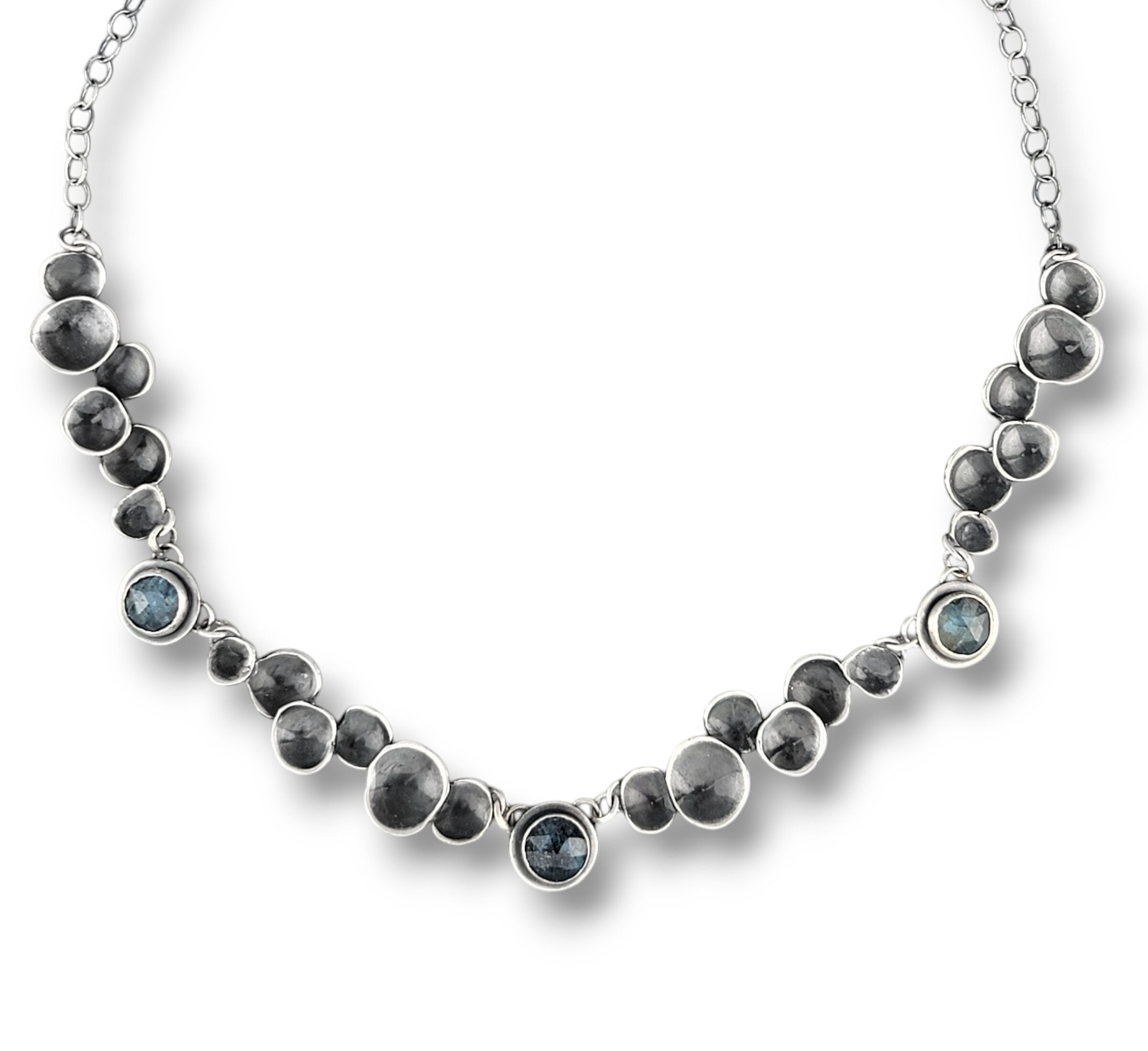 Multi-Pebble Kyanite Necklace