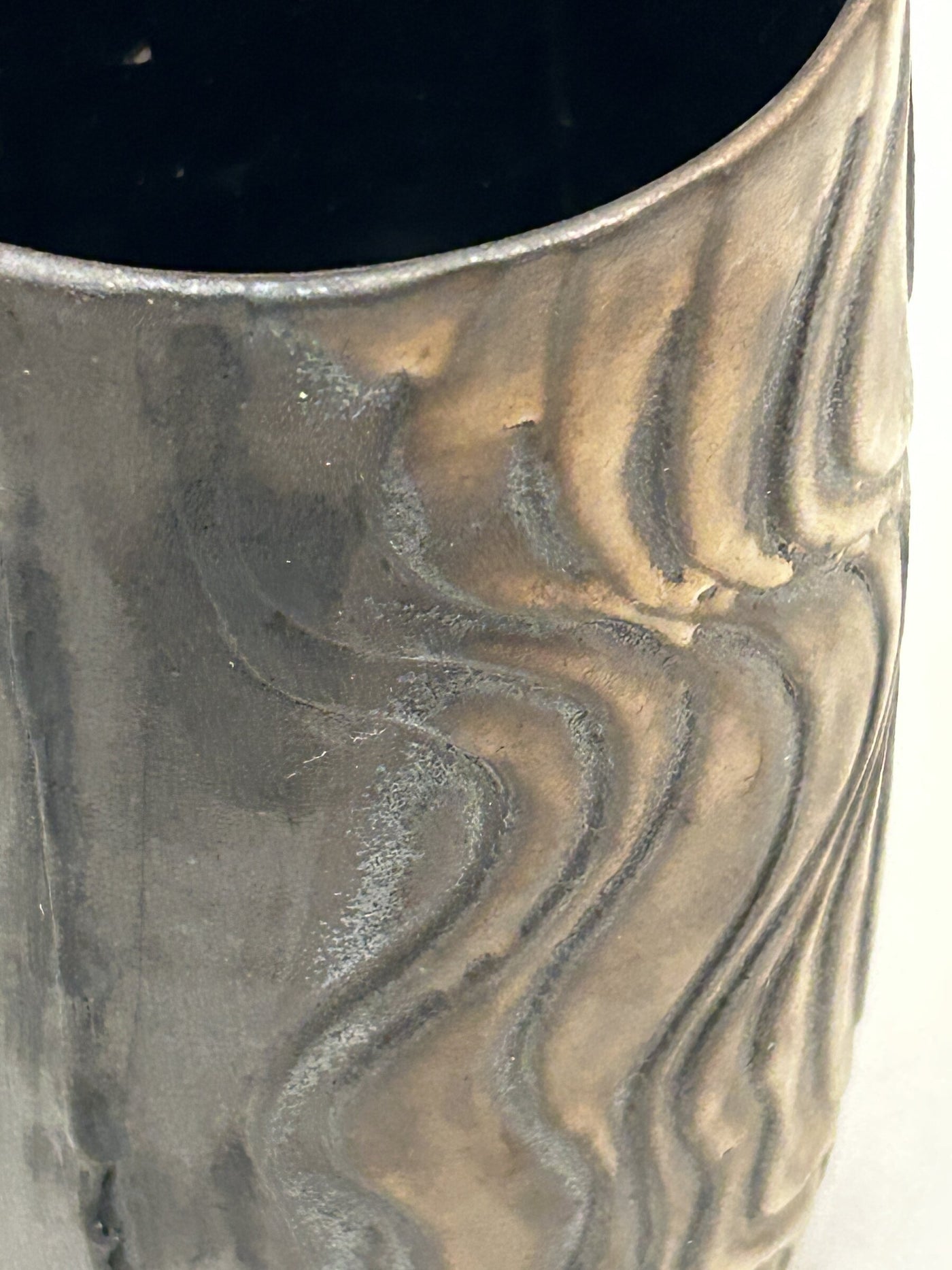 Carved Metallic Vase