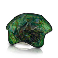 Earth Tone Teal Low Wave Bowl