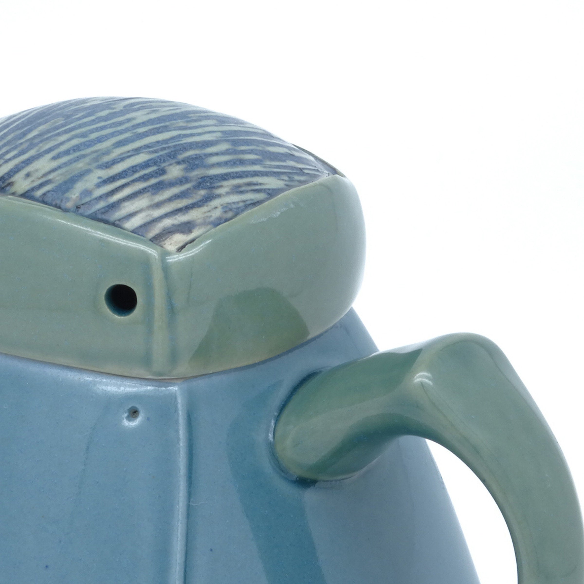 Blue Squarish Teapot