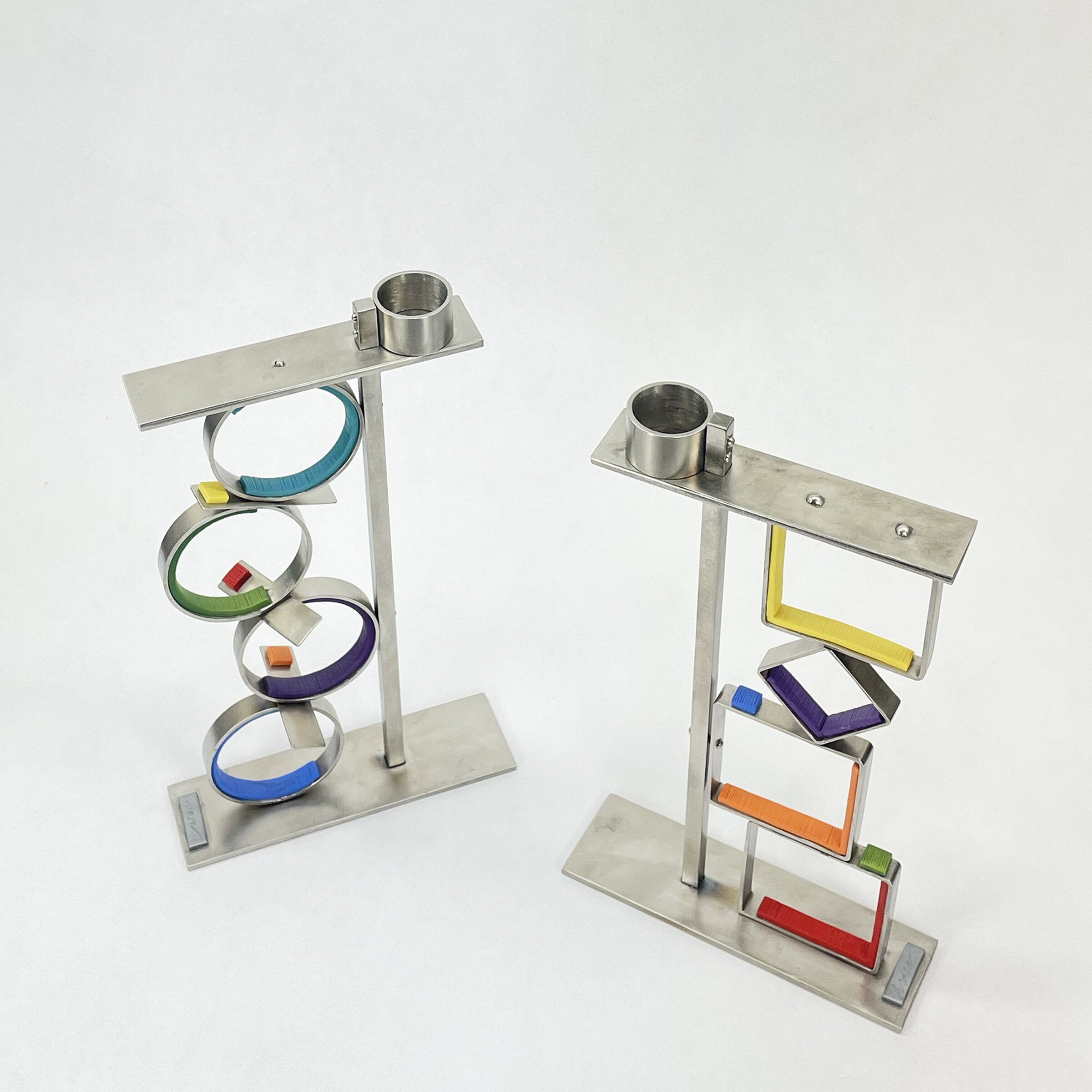 Stacked Shapes Squares Candleholder