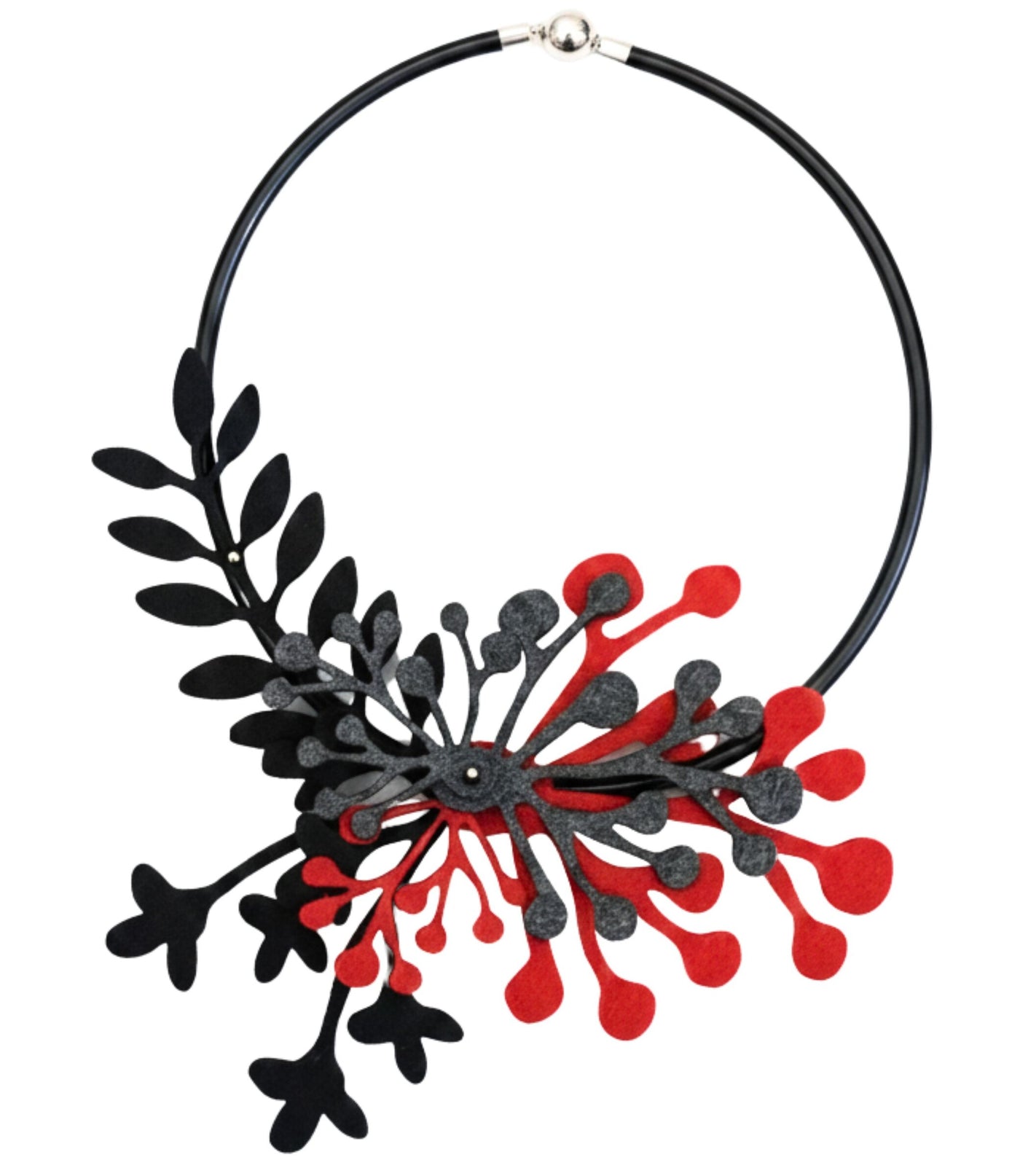 Eco Felt Layered Floral Necklace