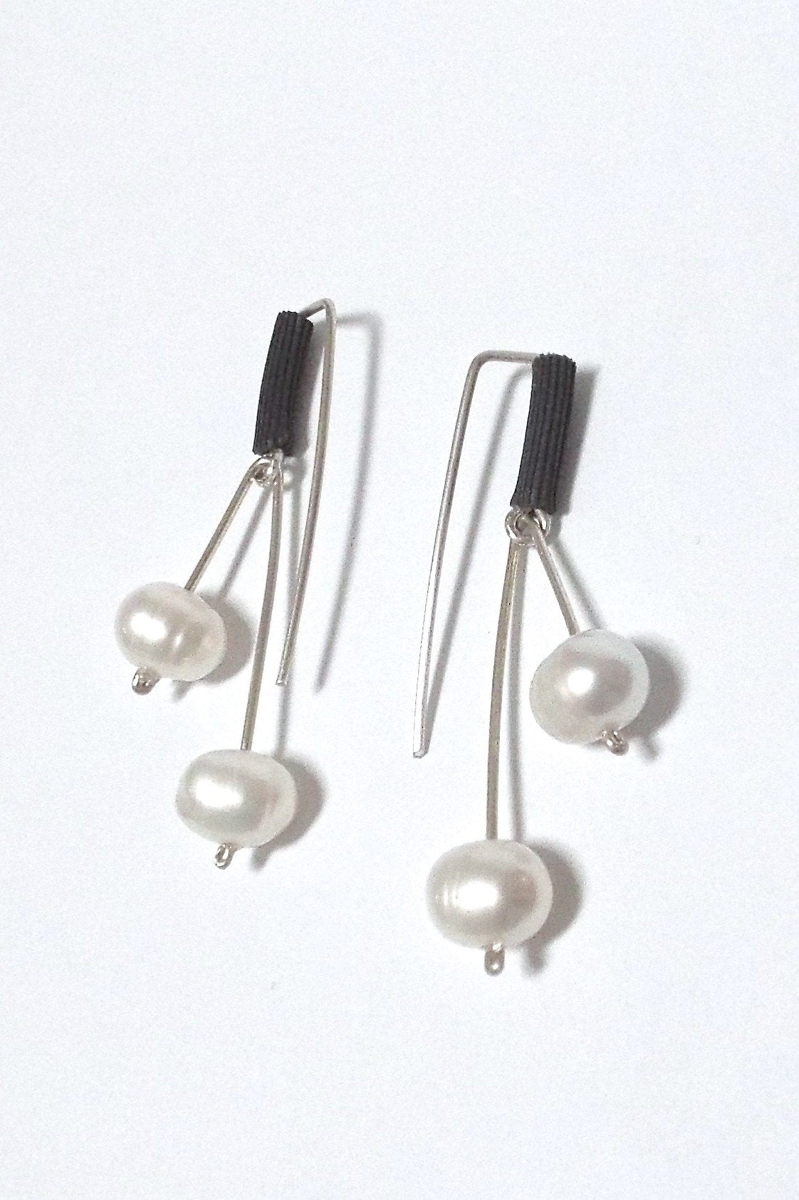 Double Pearl Earrings