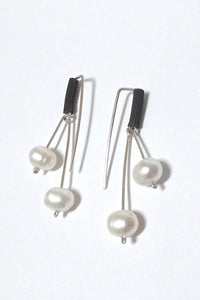 Double Pearl Earrings