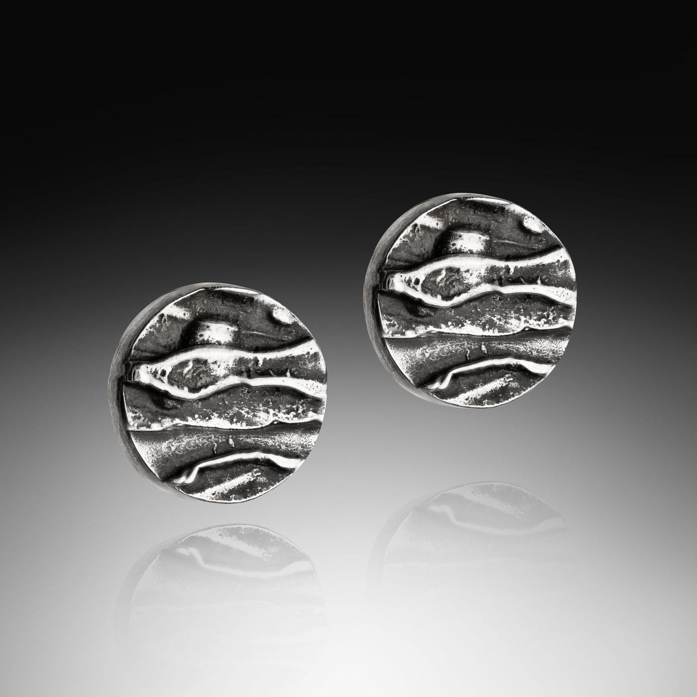Small  Textural Stud Earring