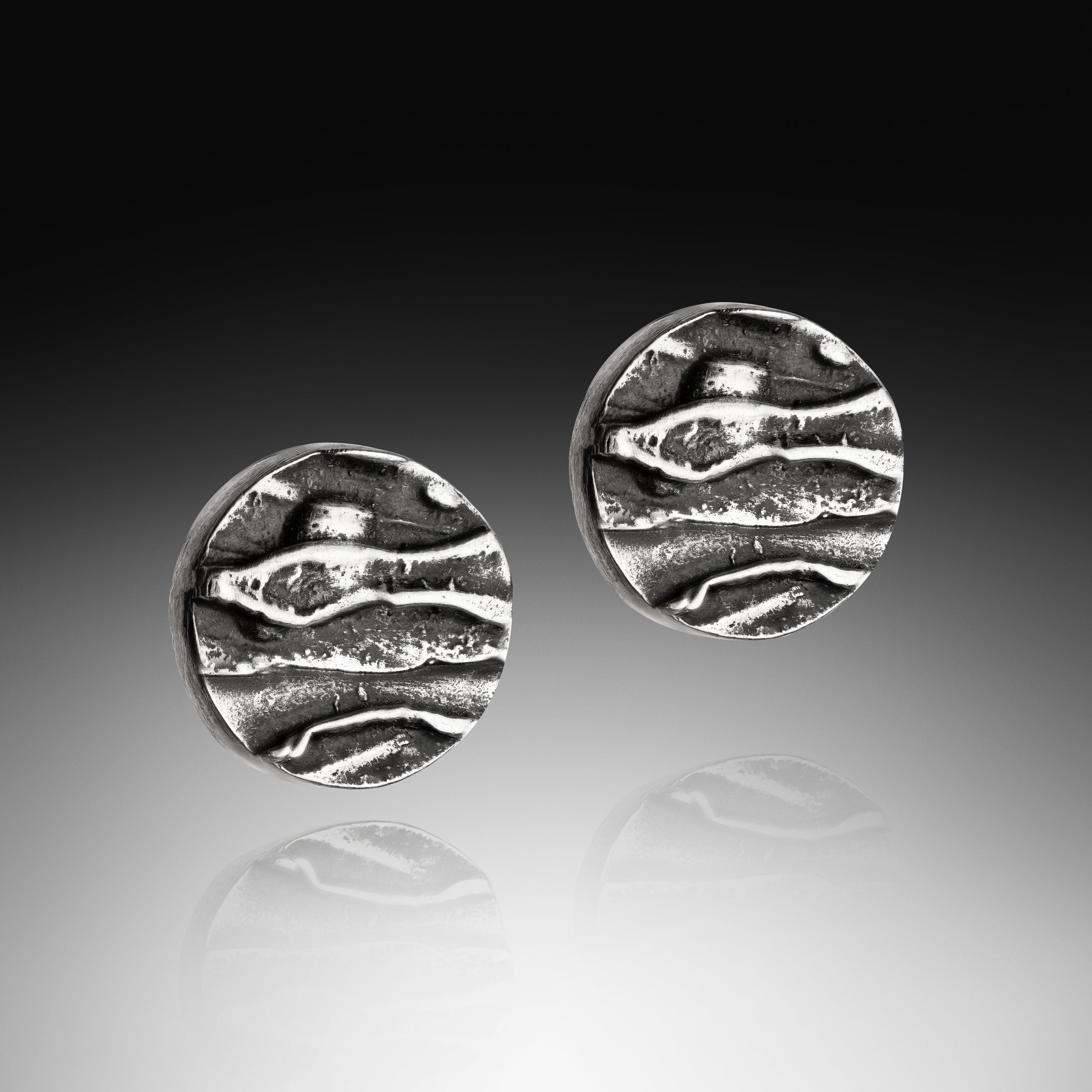 Small  Textural Stud Earring