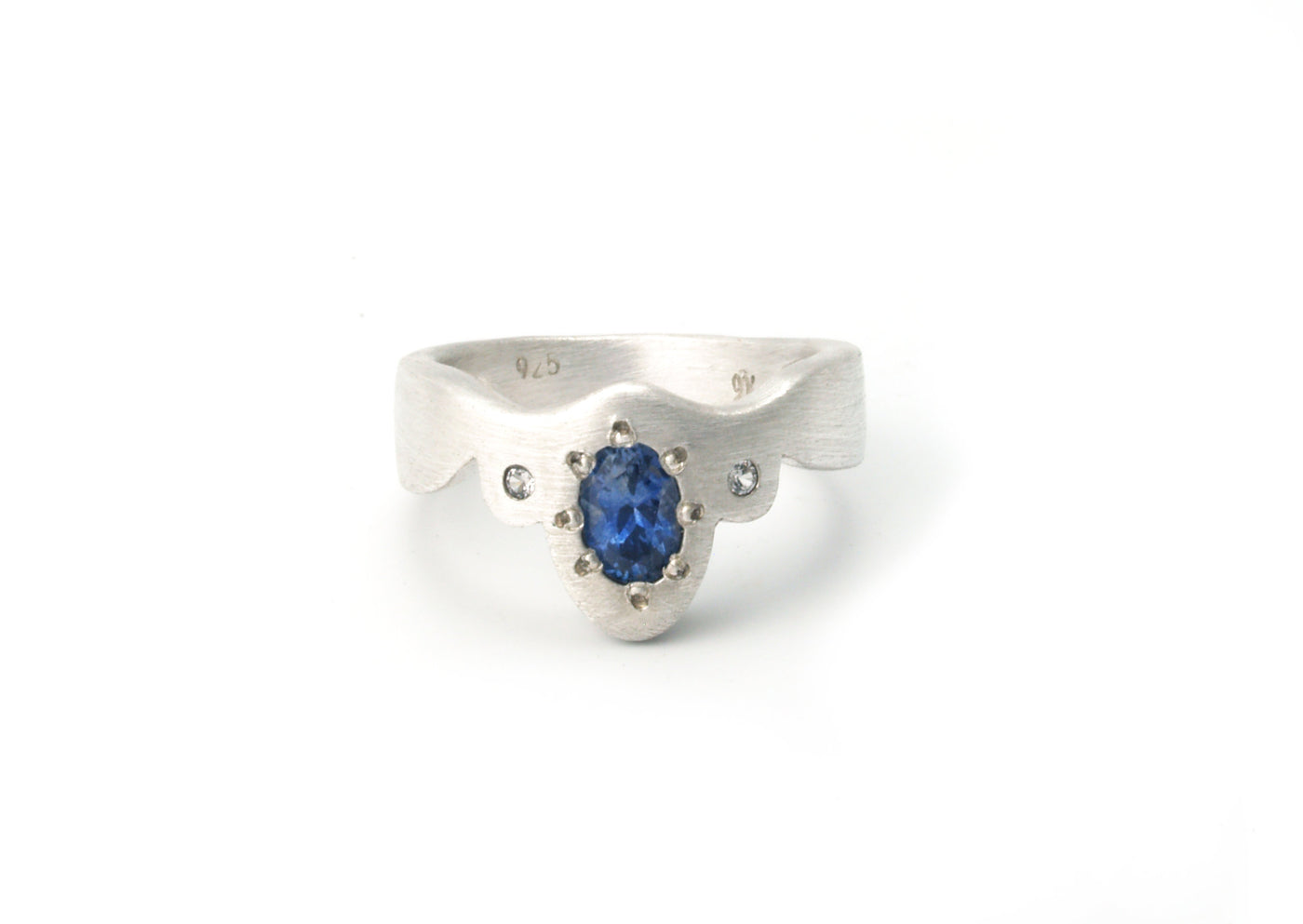 Picot Ring with Montana Sapphire