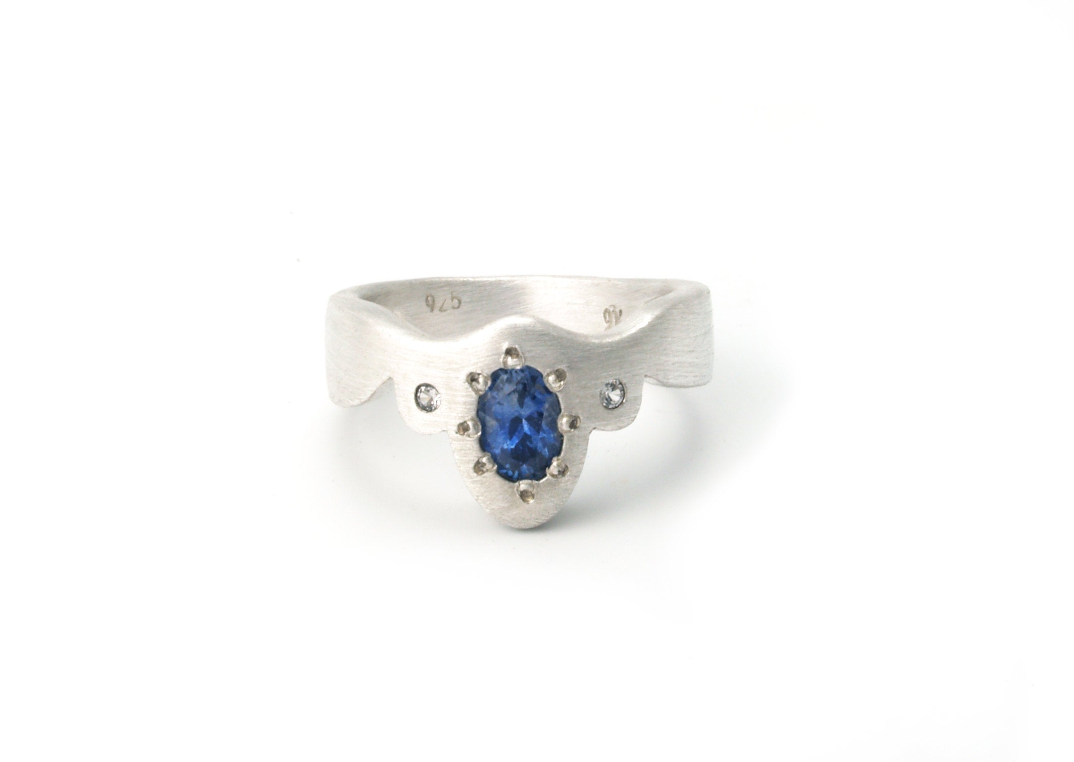 Picot Ring with Montana Sapphire