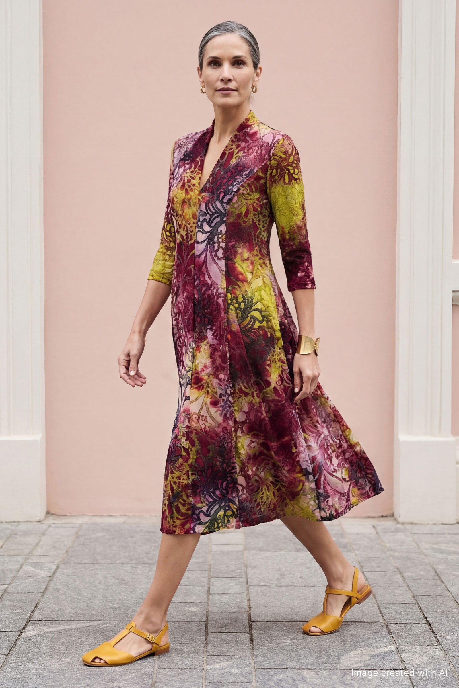 Burnout Sunset Dress