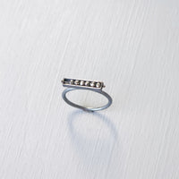 Horizontal Six Stone Segment Stacking Ring
