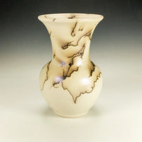 Horsehair Raku Vessel with Red Blush