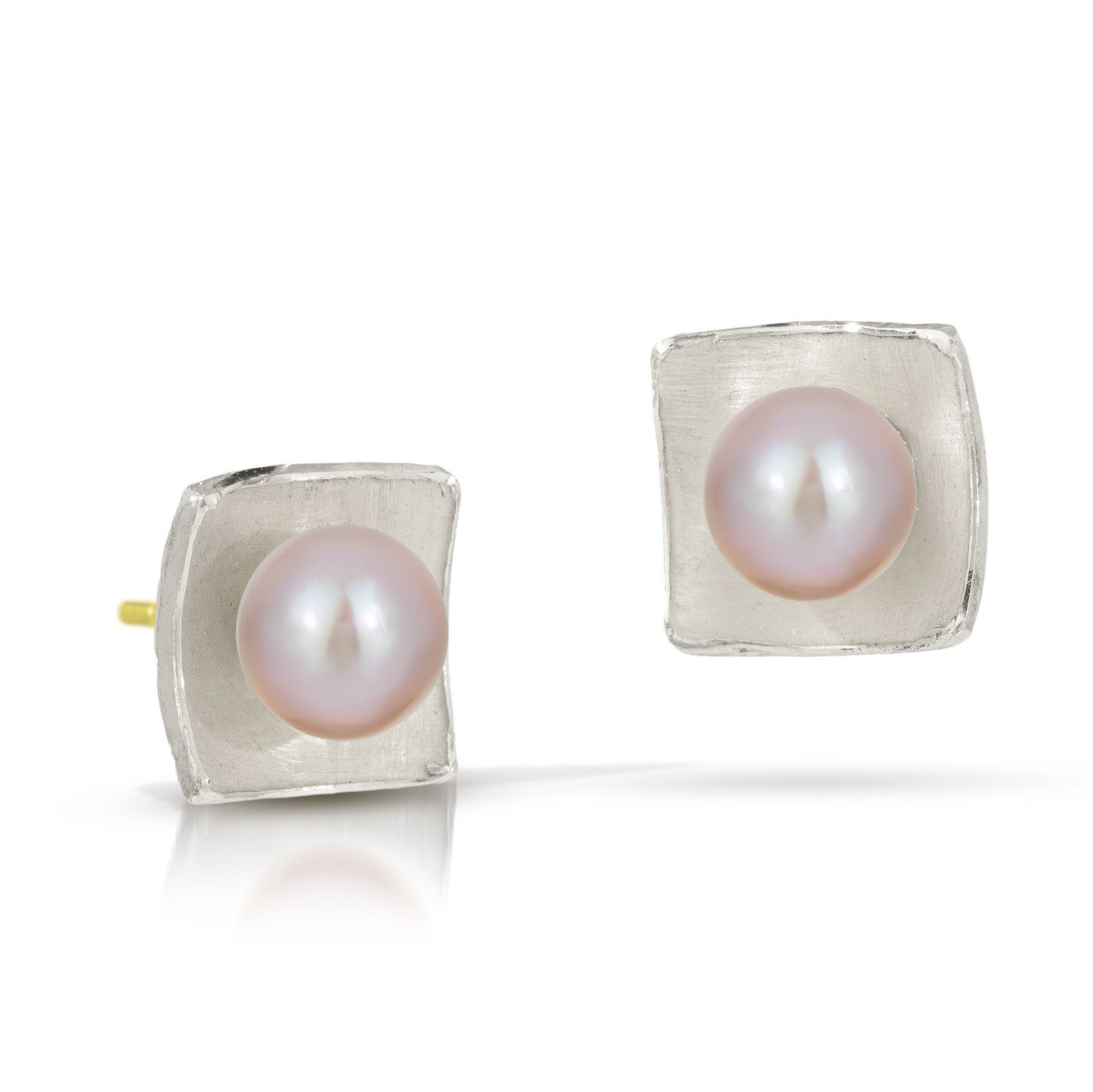 Natural Pearl, Small, 18k Gold Posts