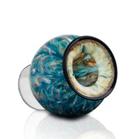 Crater Lake Blue Squat Vase