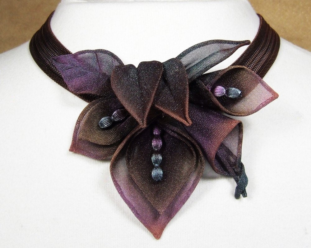Copper with Yellow, Amethyst, Coral and Teal