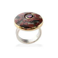 Poppy Jasper & Garnet Ring